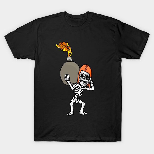 Skeleton Bomber T-Shirt by imphavok